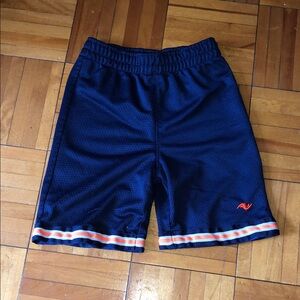 Athletic Works Kids Navy Blue Shorts with Orange Trim